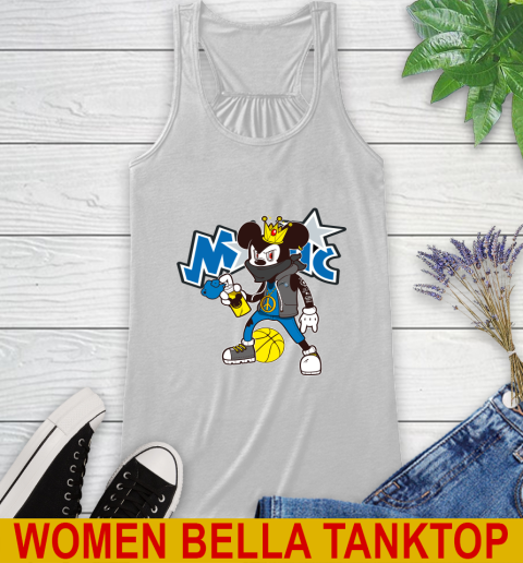 Orlando Magic NBA Basketball Mickey Peace Sign Sports Racerback Tank