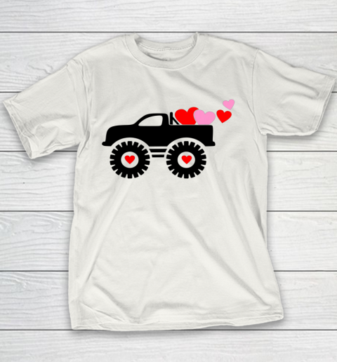 Valentine Monster Truck Loads of Love Hearts Shirt Gift Youth T-Shirt