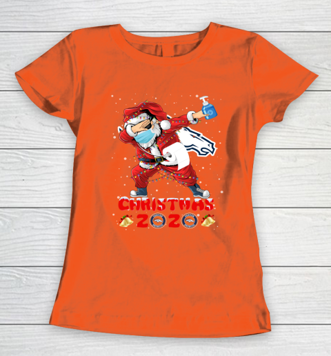 Denver Broncos Funny Santa Claus Dabbing Christmas 2020 NFL Women's T-Shirt 3