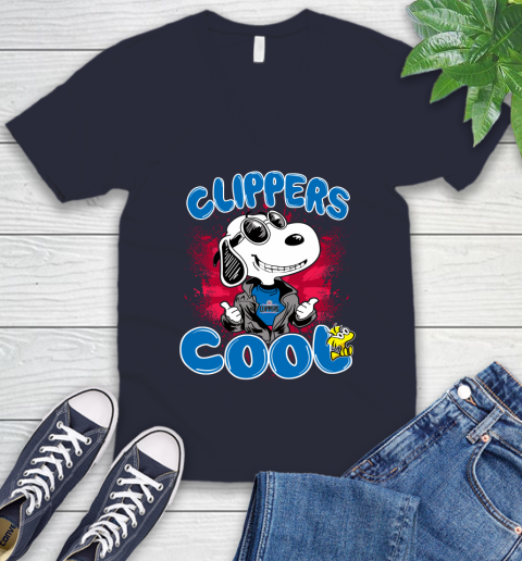 NBA Basketball LA Clippers Cool Snoopy Shirt V-Neck T-Shirt 2