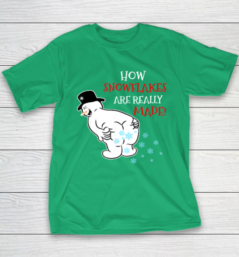 Funny Snowman How Snowflake Are Really Made Christmas Cutome Youth T-Shirt 4
