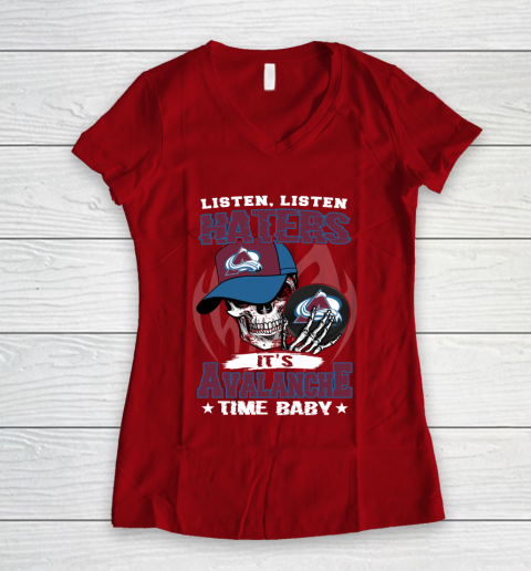 Listen Haters It is BLACKHAWKS Time Baby NHL Women's V-Neck T-Shirt 8