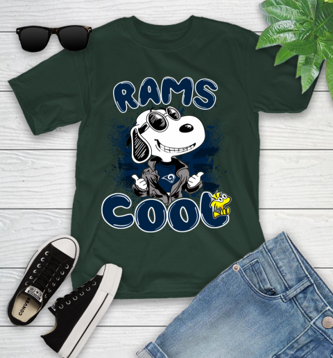 NFL Football Los Angeles Rams Cool Snoopy Shirt Youth T-Shirt 4