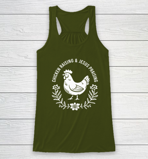 Chicken Raising & Jesus Praising Racerback Tank 2