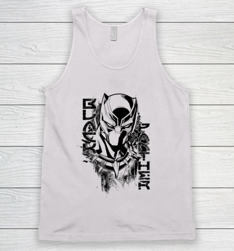 Marvel Black Panther Edgy Paint Comic Graphic Tank Top