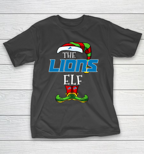 Detroit Lions Christmas ELF Funny NFL T-Shirt