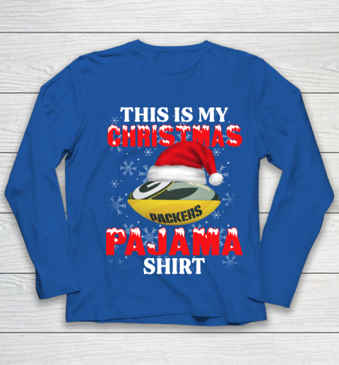 Green Bay Packers This Is My Christmas Pajama Shirt NFL Youth Long Sleeve 7