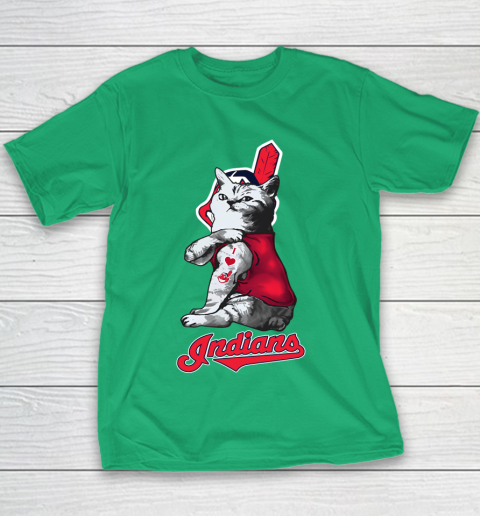 MLB Baseball My Cat Loves Cleveland Indians Youth T-Shirt 3
