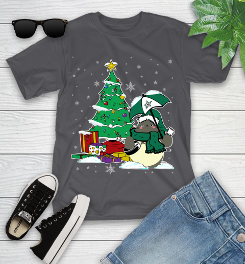 Dallas Stars NHL Hockey Cute Tonari No Totoro Christmas Sports Youth T-Shirt 21