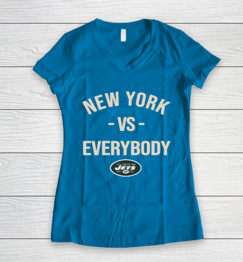 New York Jets Vs Everybody Women's V-Neck T-Shirt 5