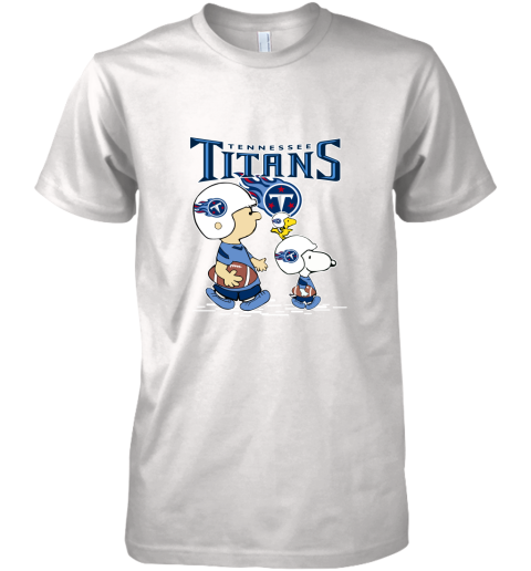 Tennessee Titans Let's Play Football Together Snoopy NFL Premium Men's T-Shirt