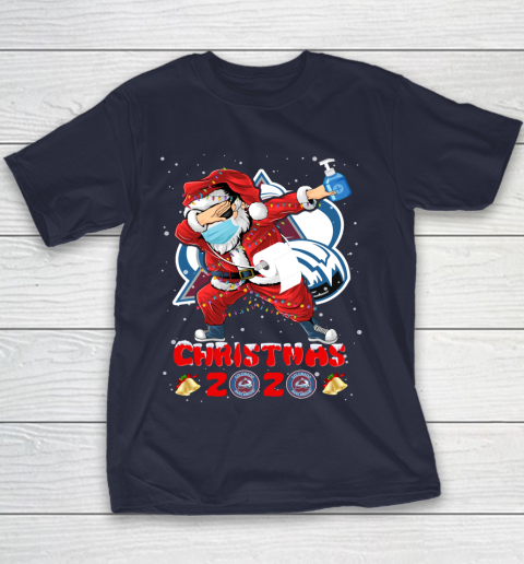 Colorado Avalanche Funny Santa Claus Dabbing Christmas 2020 NHL Youth T-Shirt 2