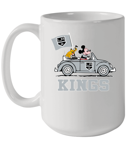NHL Hockey Los Angeles Kings Pluto Mickey Driving Disney Shirt Ceramic Mug 15oz