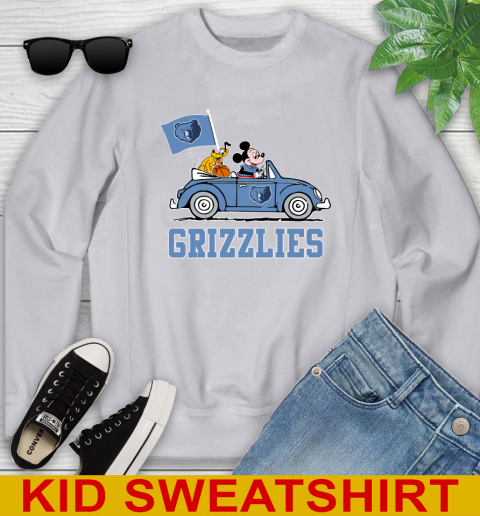 NBA Basketball Memphis Grizzlies Pluto Mickey Driving Disney Shirt Youth Sweatshirt 4