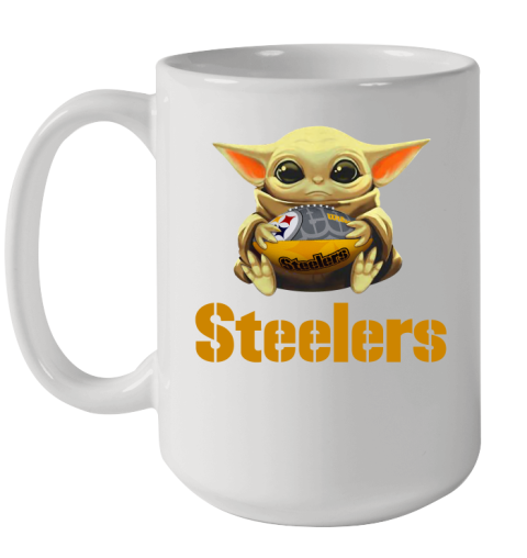 NFL Football Pittsburgh Steelers Baby Yoda Star Wars Shirt Ceramic Mug 15oz