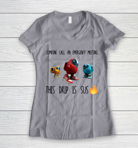 Among Us This Frip Is Sus Women's V-Neck T-Shirt 2