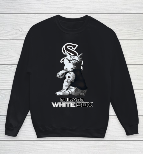 MLB Baseball My Cat Loves Chicago White Sox Youth Sweatshirt