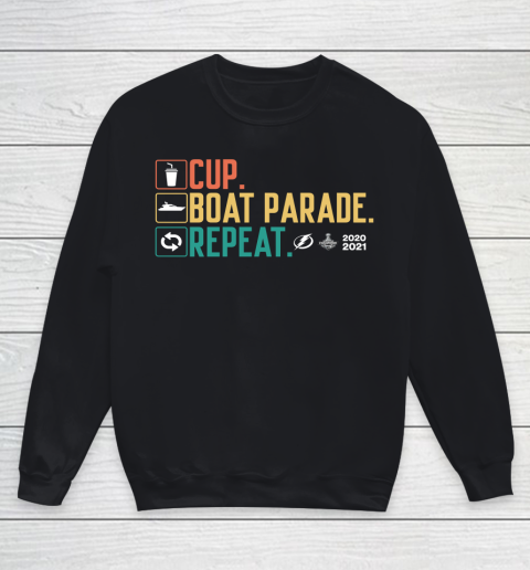Cup boat parade repeat Tampa bay Lightnings Youth Sweatshirt