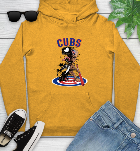 MLB Chicago Cubs Baseball Venom Groot Guardians Of The Galaxy Youth Hoodie 3