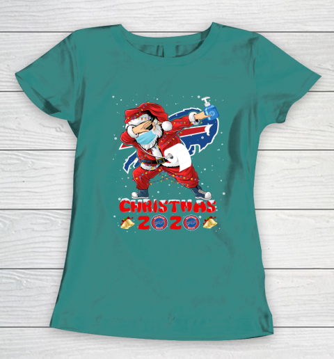 Buffalo Bills Funny Santa Claus Dabbing Christmas 2020 NFL Women's T-Shirt 10
