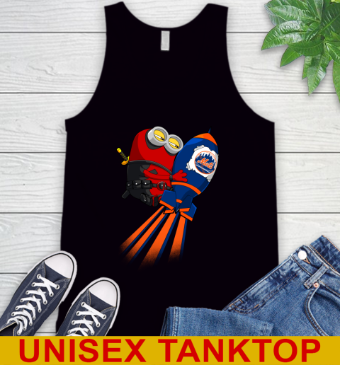 MLB Baseball New York Mets Deadpool Minion Marvel Shirt Tank Top