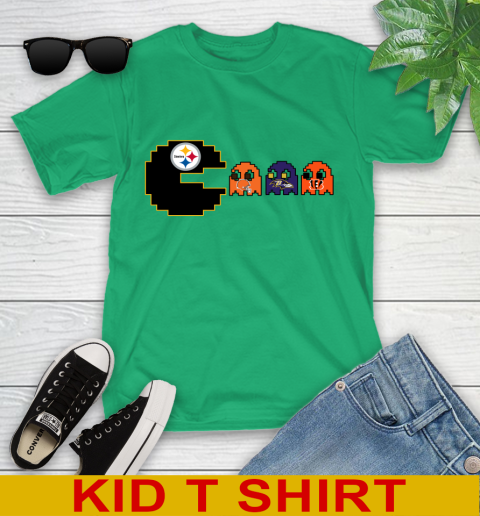 Pittsburgh Steelers NFL Football Pac Man Champion Youth T-Shirt 6