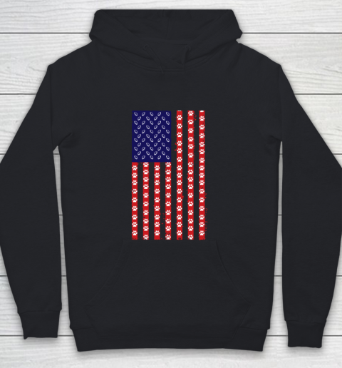 Rugby Dog Lover American Flag Youth Hoodie