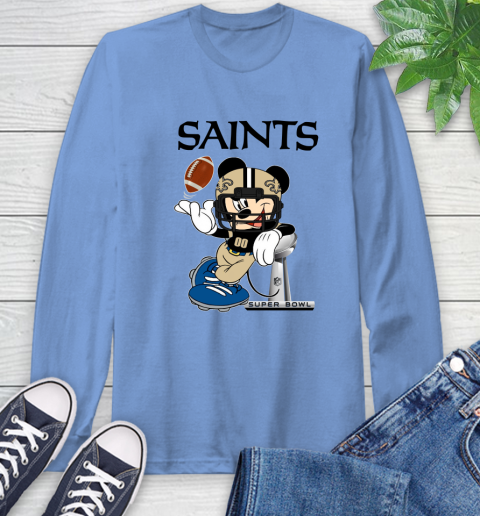 NFL New Orleans Saints Mickey Mouse Disney Super Bowl Football T Shirt Long Sleeve T-Shirt 11