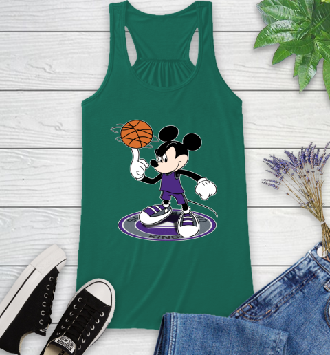 NBA Basketball Sacramento Kings Cheerful Mickey Disney Shirt Racerback Tank 7