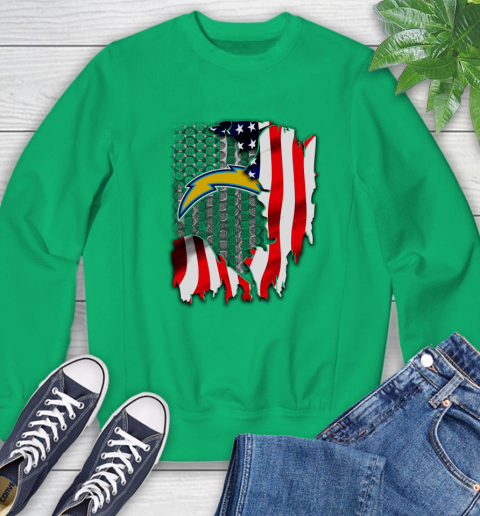 Los Angeles Chargers NFL Football American Flag Sweatshirt 7