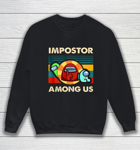 Among Us Game Shirt Impostor Among us funny vintage game Sweatshirt