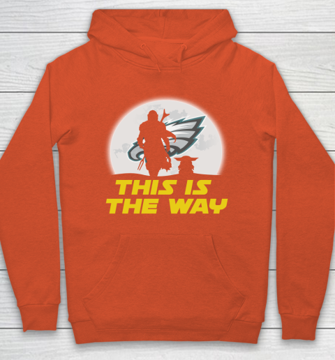 Philadelphia Eagles NFL Football Star Wars Yoda And Mandalorian This Is The Way Hoodie 3