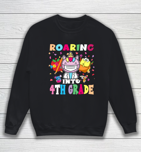 Back to school shirt Roaring into 4th grade Sweatshirt