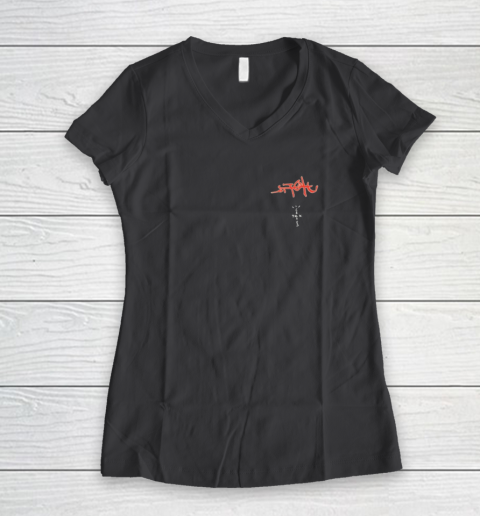 Circus Maximus Travis Scott (Print on front and back) Women's V-Neck T-Shirt 4