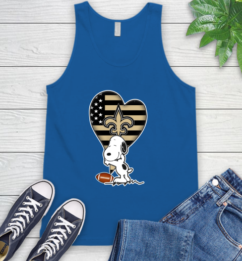 New Orleans Saints NFL Football The Peanuts Movie Adorable Snoopy Tank Top 5