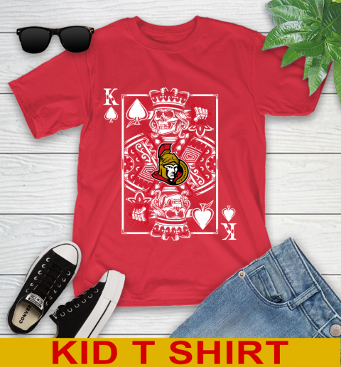 Ottawa Senators NHL Hockey The King Of Spades Death Cards Shirt Youth T-Shirt 11