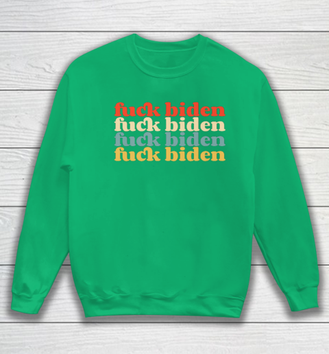 Vintage Fuck Biden Anti Biden Tee Top Womens Mens Premium Sweatshirt 5