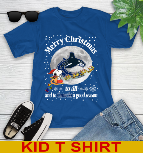 Vancouver Canucks Merry Christmas To All And To Canucks A Good Season NHL Hockey Sports Youth T-Shirt 10