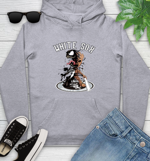 MLB Chicago White Sox Baseball Venom Groot Guardians Of The Galaxy Youth Hoodie 6