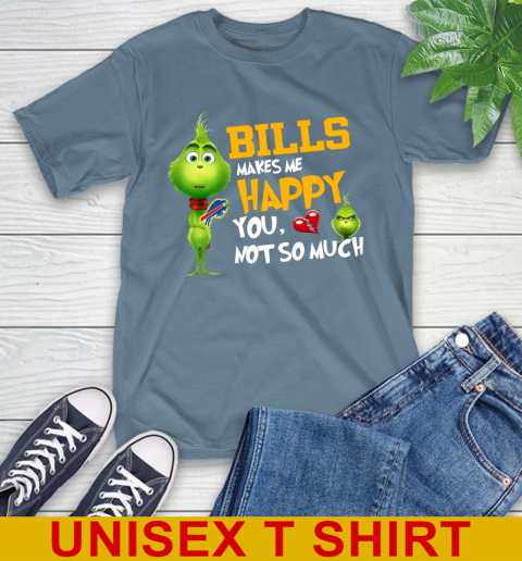NFL Buffalo Bills Makes Me Happy You Not So Much Grinch Football Sports T-Shirt 8