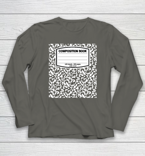 Composition Book Notebook Matching group Halloween Teacher Long Sleeve T-Shirt 4