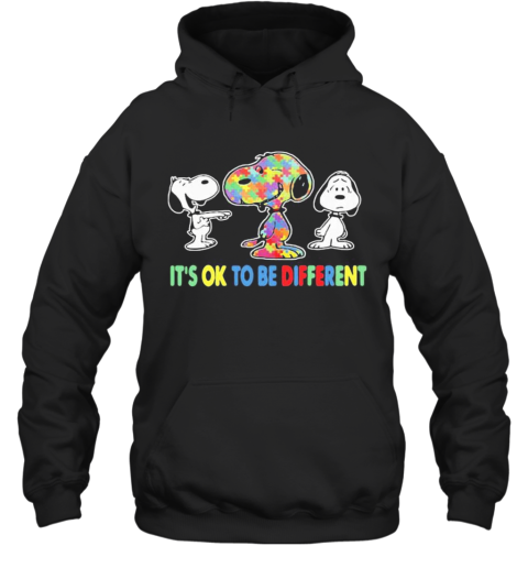 Snoopy Autism It'S Ok To Be Different Hoodie