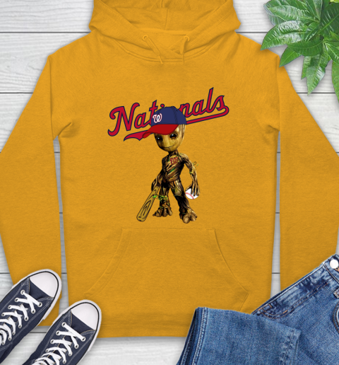 MLB Washington Nationals Groot Guardians Of The Galaxy Baseball Hoodie 3