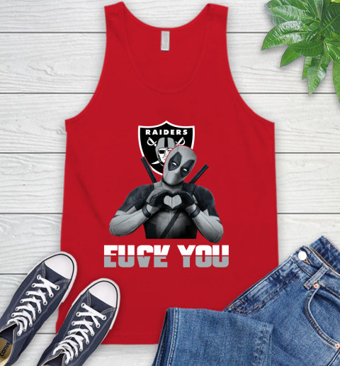 NHL Oakland Raiders Deadpool Love You Fuck You Football Sports Tank Top 5