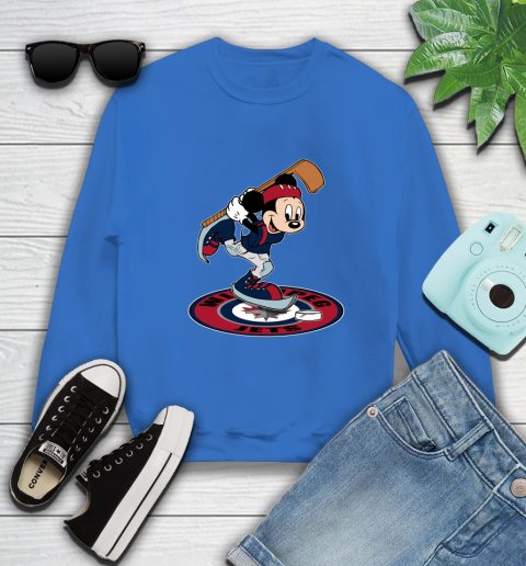 NHL Hockey Winnipeg Jets Cheerful Mickey Disney Shirt Sweatshirt 9