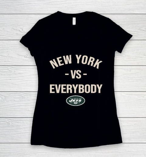New York Jets Vs Everybody Women's V-Neck T-Shirt