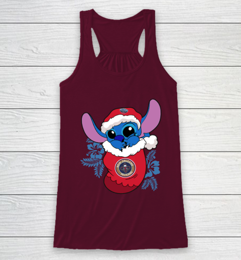 New Orleans Pelicans Christmas Stitch In The Sock Funny Disney NBA Racerback Tank 3