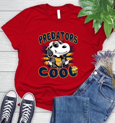 NHL Hockey Nashville Predators Cool Snoopy Shirt Women's T-Shirt 11