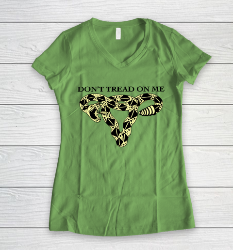 Don't Tread On Me Uterus Shirt Pro Choice Women's V-Neck T-Shirt 3