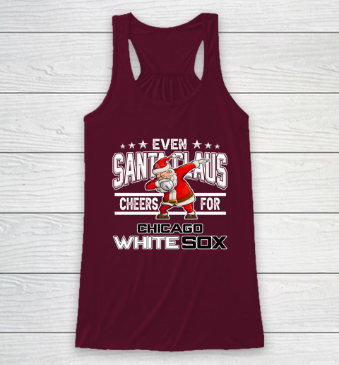 Chicago White Sox Even Santa Claus Cheers For Christmas MLB Racerback Tank 2